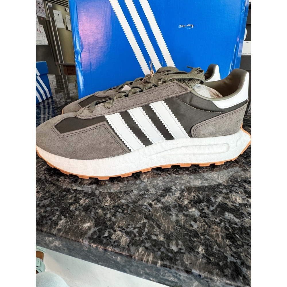 Adidas‎ Retropy E5 Mens Sneakers Olive Green Grey Boost H03854 Size 11 NEW